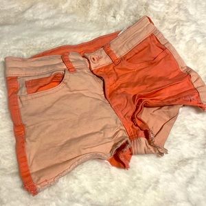 Orange Two-tone Shorts